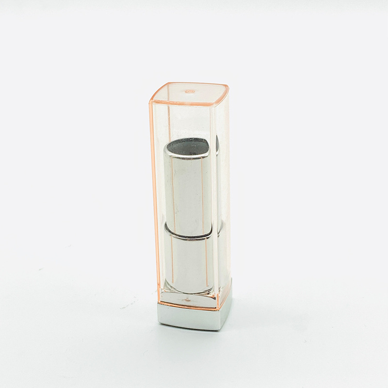 厂家直销全塑半透明DIY口红管 方形口红管 唇膏管