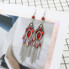 Chain, fashionable ethnic metal earrings, ethnic style, wholesale