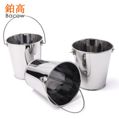 Cross-border French fries bucket, food-grade 430 stainless steel hotel creative tableware, mini ice bucket French fries bucket