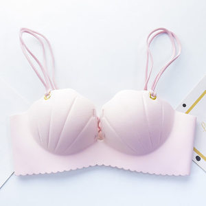 新款美背无痕内衣女小胸调整型聚拢厚无钢圈上托性感惑文胸套装