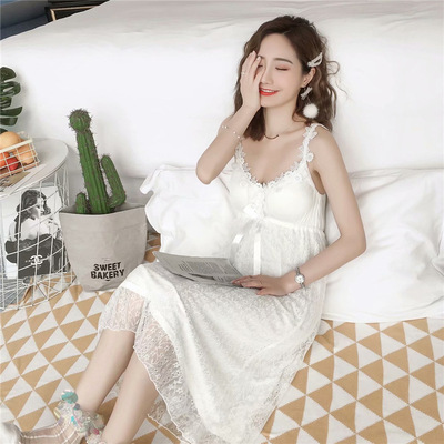 direct deal Korean Edition new pattern summer camisole Nightdress pure cotton Sweet princess Wind band Sternum bra Vest skirt