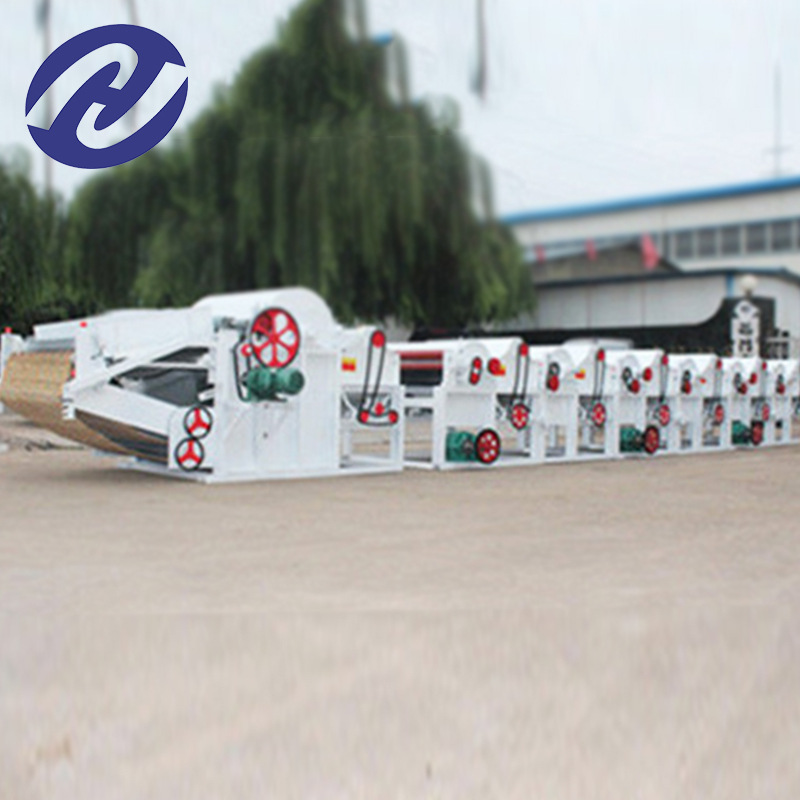 供应无纺布废旧纤维回收生产线 环保纺织设备纤维开松生产线设备