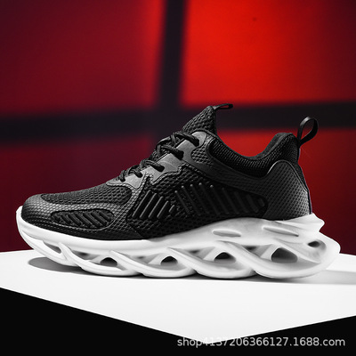 笑相迎跨境男鞋2020男士休闲鞋透气网红青少年增高网布鞋潮鞋批发