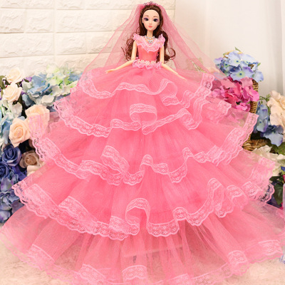 芭比娃娃套装大礼盒女孩公主儿童玩具生日礼物婚纱仿真单个洋娃娃