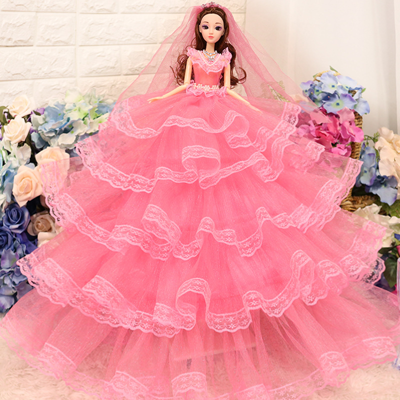 芭比娃娃套装大礼盒女孩公主儿童玩具生日礼物婚纱仿真单个洋娃娃