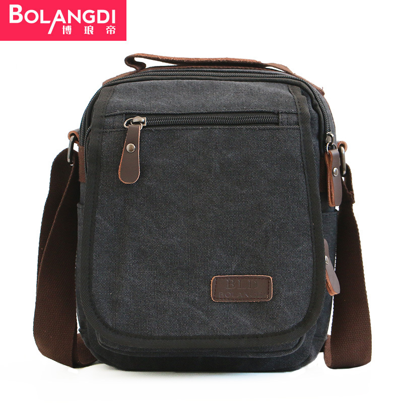 複古帆布男士單肩包男單肩包休閑男包Ipad包男帆布 斜跨手提時尚