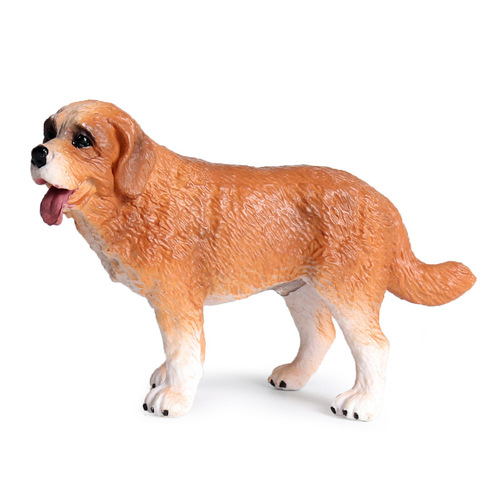 Simulated static solid wild animal model Saint Bernard dog pet dog children's figure toy ornaments wholesale