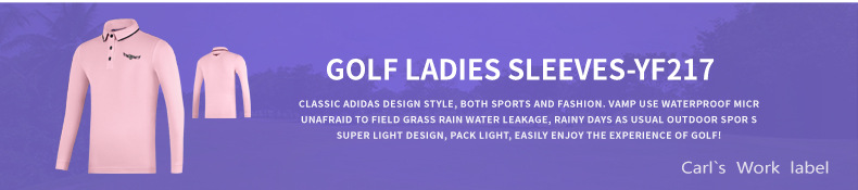 Áo thun golf dài tay bé gái PGM cổ bẻ phối sọc — YF219 màu hồng, YF548-màu trắng, YF219 màu trắng, YF548-màu xanh nước biển chi tiết 40