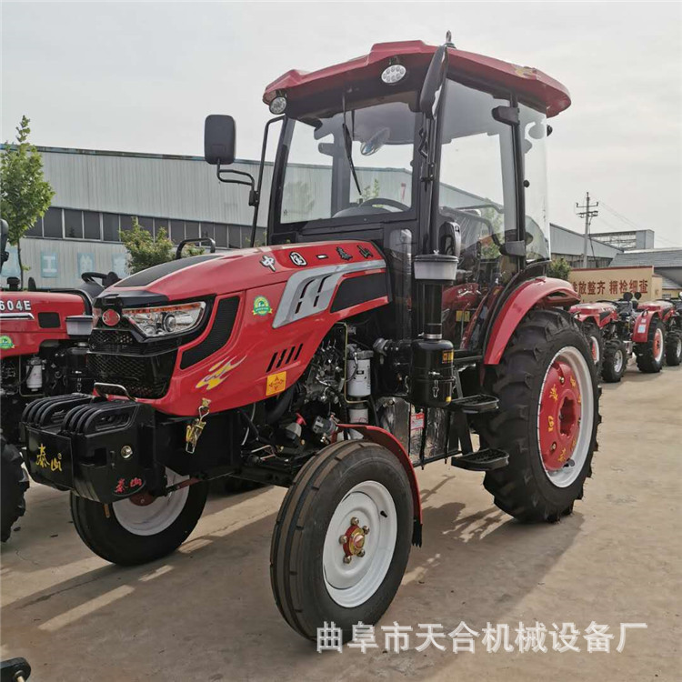 泰山554中型大桥拖拉机带驾驶楼中置挂挡双速动力输出拖拉机