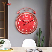 亚马逊热卖产品创意闹钟挂钟北欧家居个性铁艺钟时钟批发定制