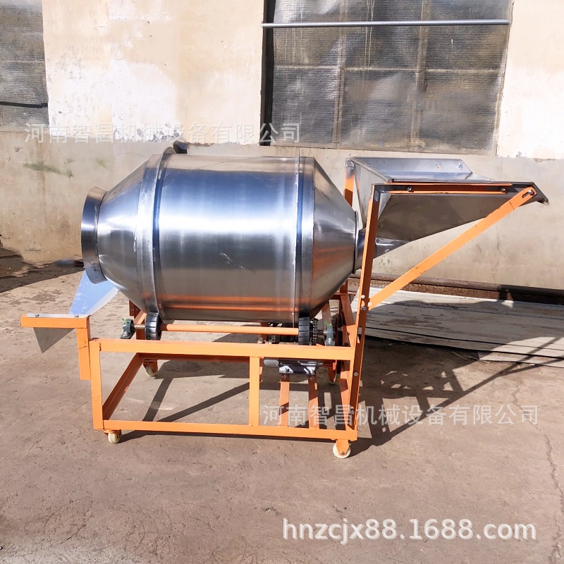 家用100公斤滚筒搅拌机不锈钢麦片拌料混合机 袋装大米抛光搅拌机