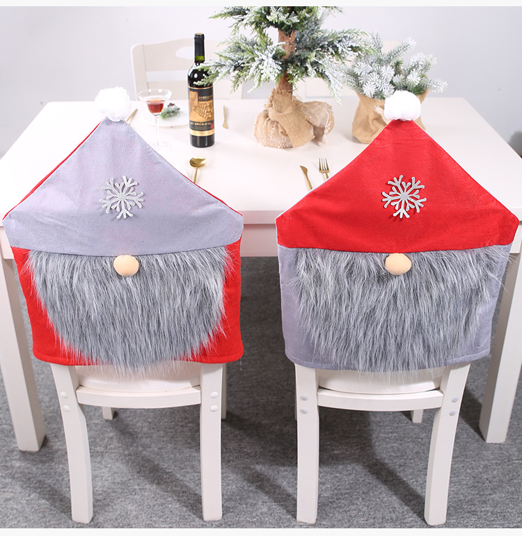 Weihnachten neue Nordic Rot grau stuhl abdeckung für die ältere menschen Weihnachten dekorative lieferungen hocker abdeckung für die ältere stuhl abdeckung_voghion.com