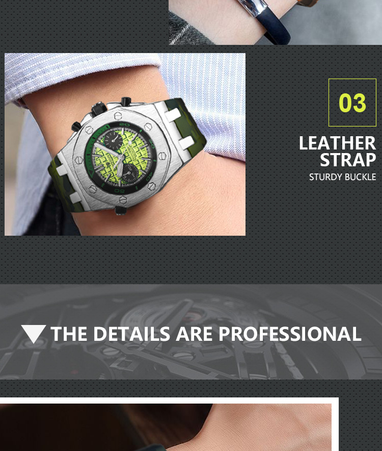 Kingston – montre à Quartz pour hommes, multifonctionnelle, en Silicone, étanche, de sport, tendance, nouvelle collection 2023_voghion.com