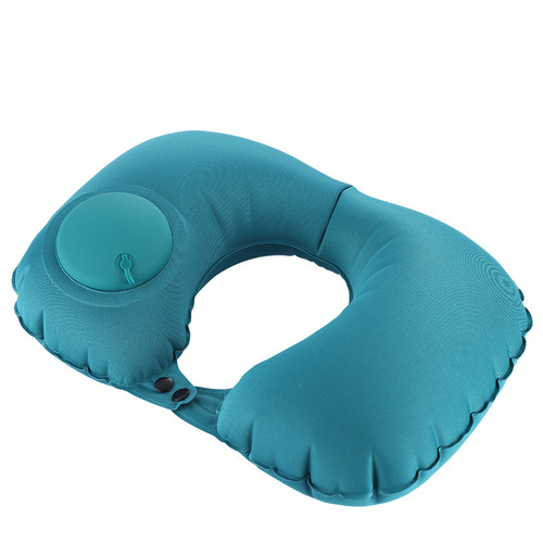 Direct selling press inflatable U-shaped pillow, inflatable neck pillow, men's and women's travel pillow, automatic inflatable pillow, can be shipped in one piece