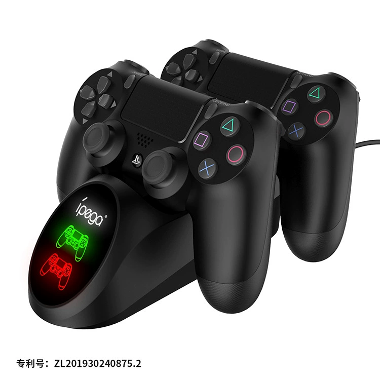 PG-9180 Универсальная беспроводная зарядная база для контроллеров PS4/SLIM/PRO, двойная зарядка контроллеров с LED-подсветкой