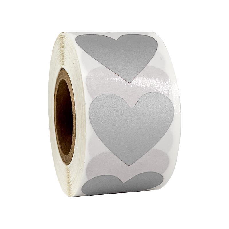 Roll Heart-shaped Scratch Rose Gold Sticker Labels Roll