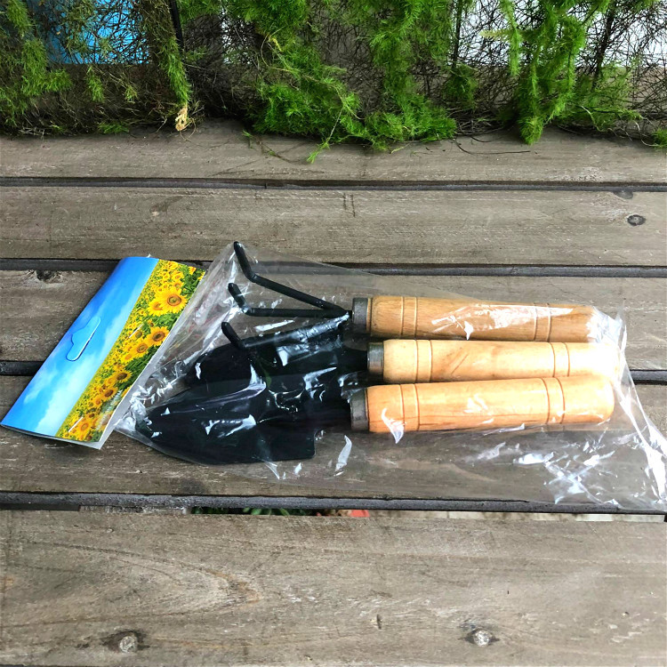 Jardinería pala de tres piezas suculentas jardín flor herramienta de plantación mini pote traje al aire libre manual planta flor plantación