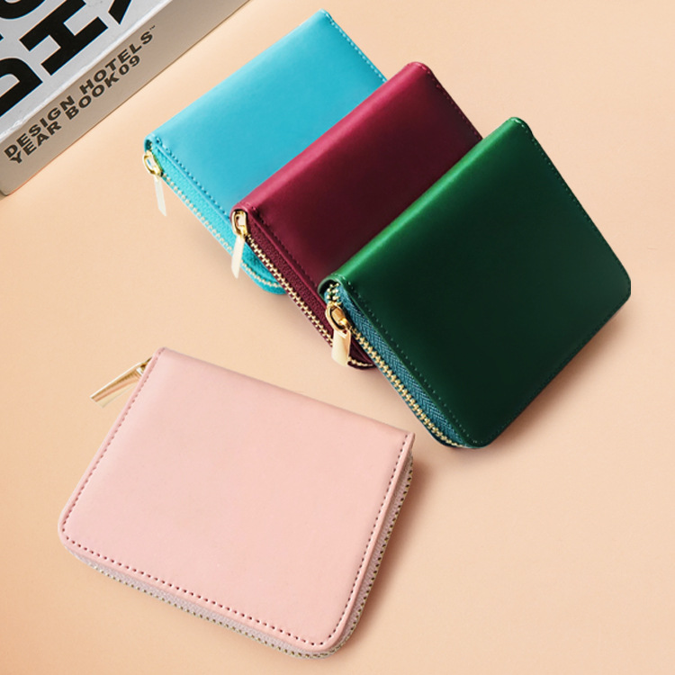 Korean New Fashion Zipper Leisure Small Card Bag Id Card Holder Women's Small Wallet Wholesale display picture 9