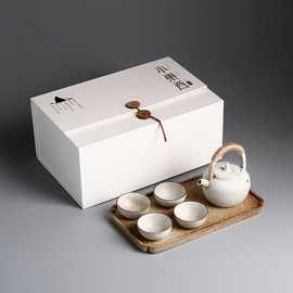 加工定制日式茶具套装陶瓷礼盒高档功夫泡茶器房地产茶室礼品批发