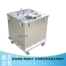 靜電噴塗集中供粉桶方形640*640不銹鋼噴塑塗料桶多粉泵供粉裝置