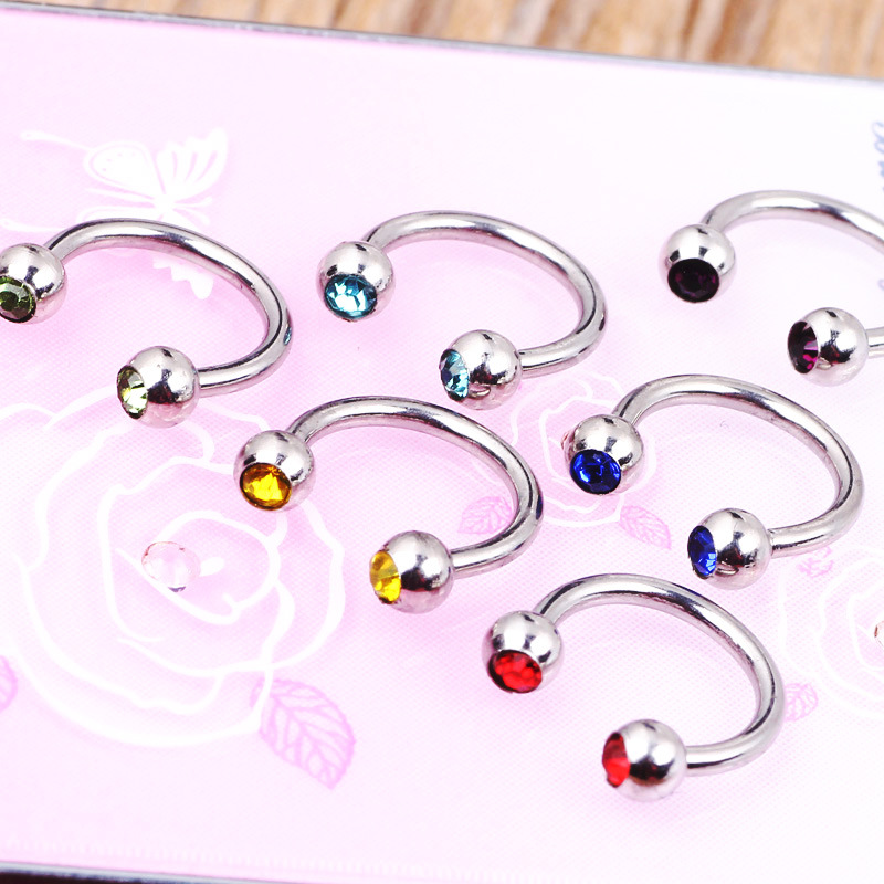 Fashion Titanium Steel Nose Ring C-Shaped Nose Nail Piercing Jewelry Wholesale detail image 7