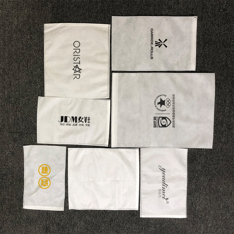 Manufactor Customized Non-woven fabric Shoe bag packing Inside the bag white goods in stock thickening Storage Dust bag Customize logo