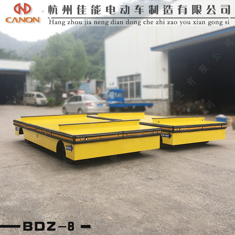 厂家直销无轨平车蓄电池胶轮转向电动平板搬运车电瓶平板车8吨