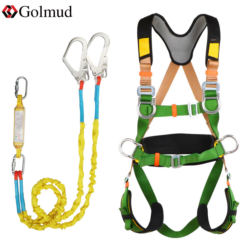安全带户外防坠落五点式电工作业保险带耐磨全身式高空安全绳套装