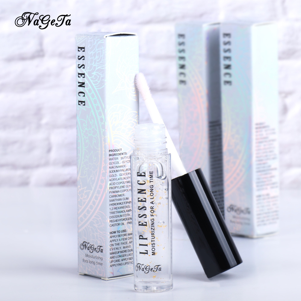 The new cross-border NAGETA face Lips Essence liquid Moisture replenishment moist Makeup 24k Golden Essence