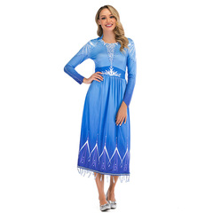 2023 Frozen 2 Elsa dress cos clothing adult Elsa ice and snow princess dress foreign trade dropshipping