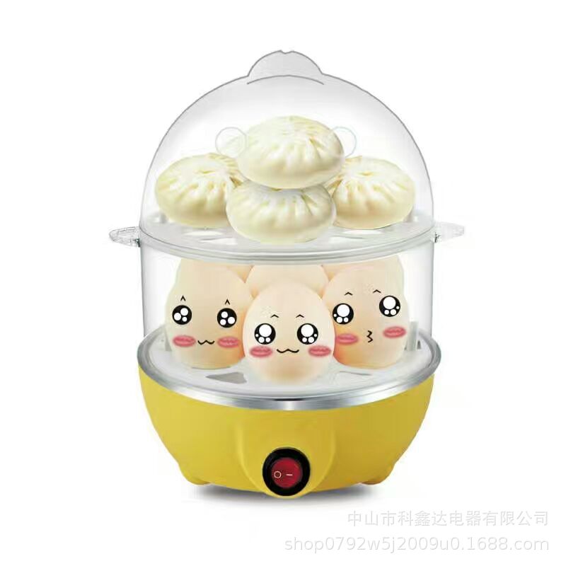 厂家批发迷你蒸蛋器智能煮蛋器煎蛋锅自动断电防干烧早餐机蛋机