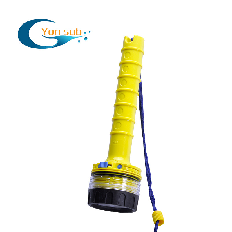 Yon Sub潛水長續航手電筒 專業水下強光防滑手電 戶外防水LED燈座