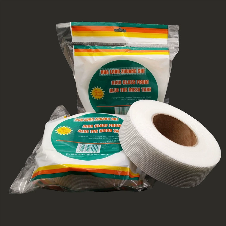 Большой рулон самоклеящейся сетчатой ткани, сетчатый ремень из стекловолокна, настенный ремень для уплотнения сокровищ, самоклеящийся сетчатый ремень