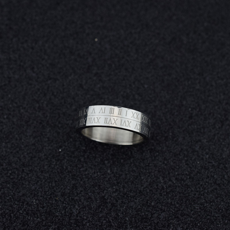 Simple Style Roman Numeral Stainless Steel Rings display picture 3