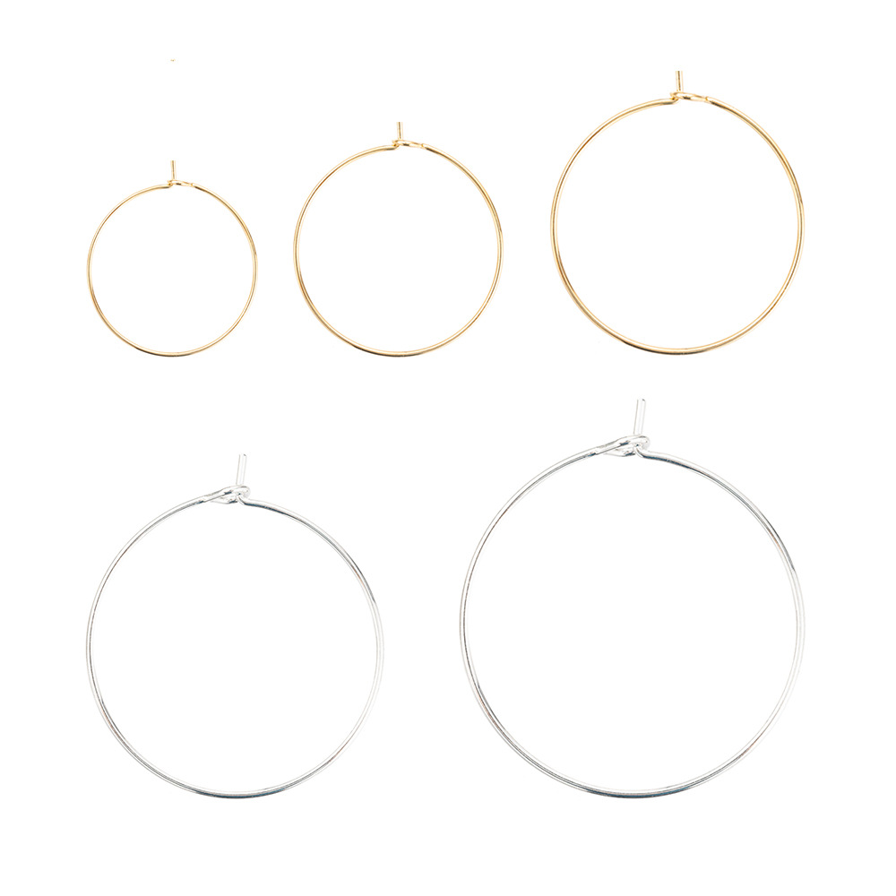 纯银镀圆形九字挂件圈圣诞酒杯标记耳环圈 手工diy耳饰品配件批发|ru