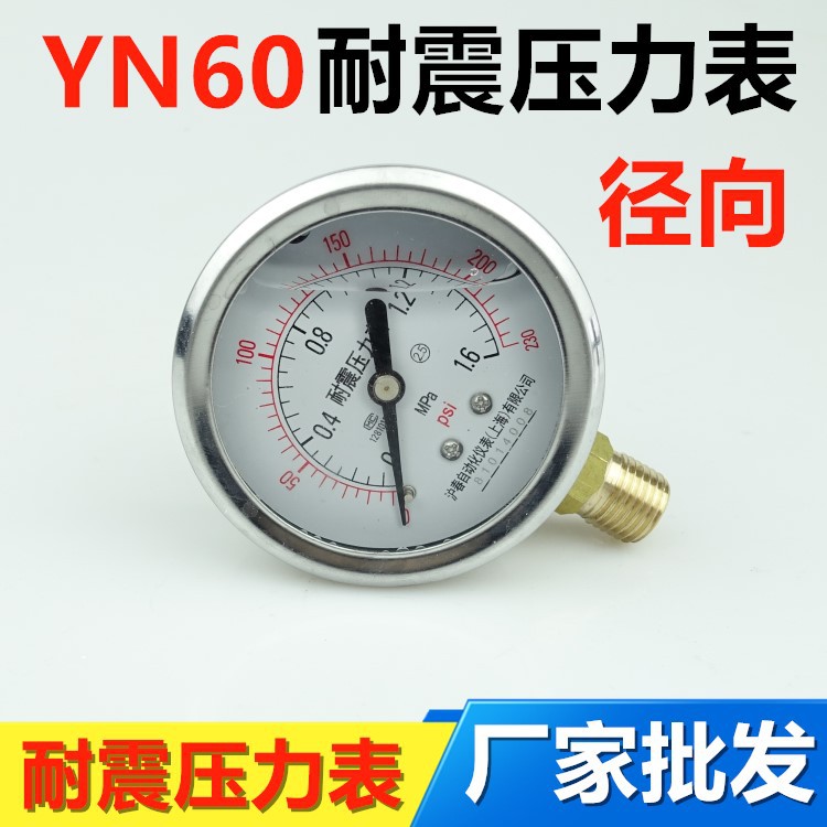 Pressure gauge YN60 Pressure Barometric pressure Hydraulic Hydraulic pressure 0-0.6/1.6/2.5/6/10/40/60MPA