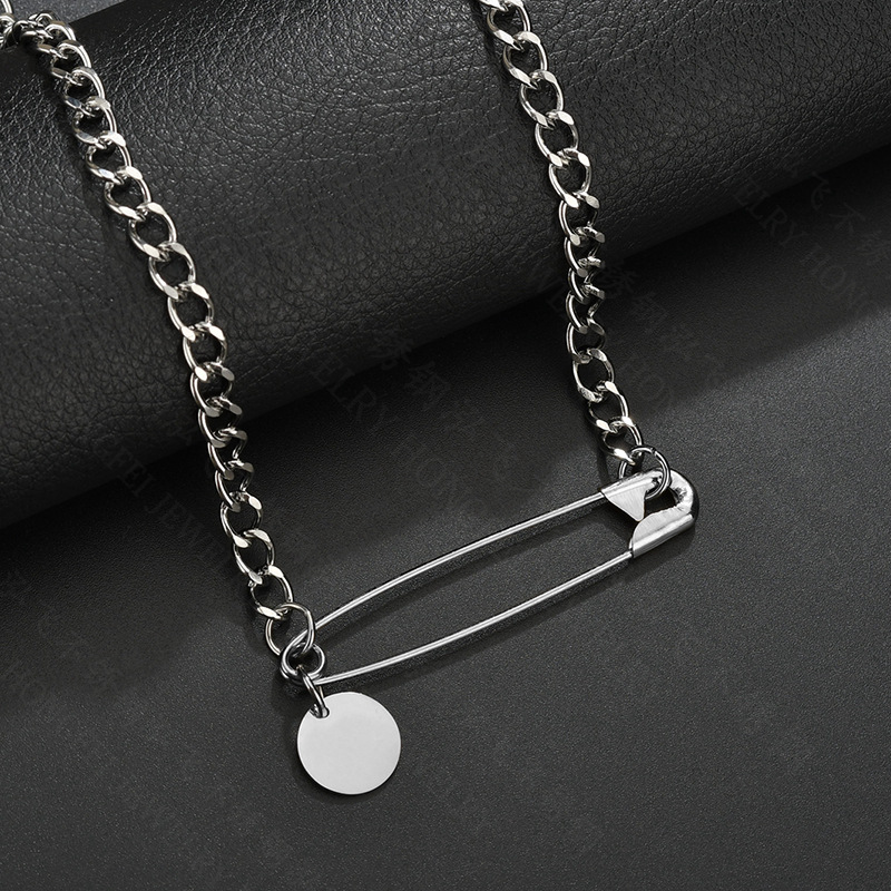 Necklace Couple Detachable Three-layer Pin Double-sided Corrosion Stainless Steel Round Coin Pendant display picture 7