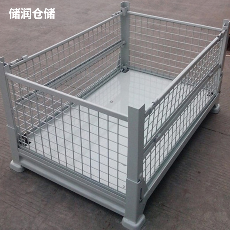 固定式储物收纳金属网箱 快递物流分类储物框 车间分类整理储物箱