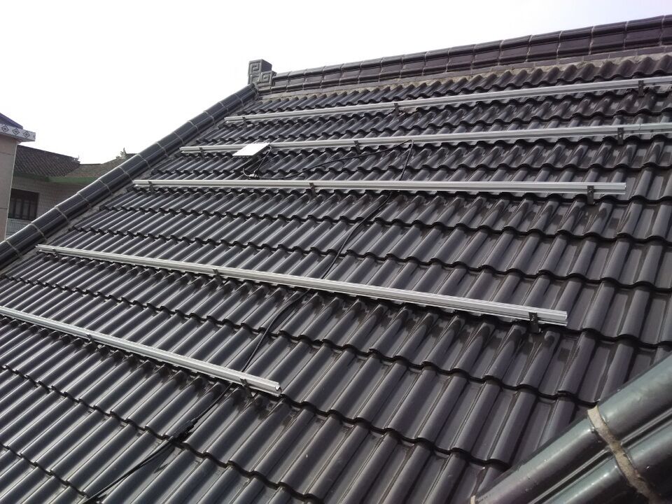 光伏支架海盐5KW瓦屋顶分布式光伏发电项目