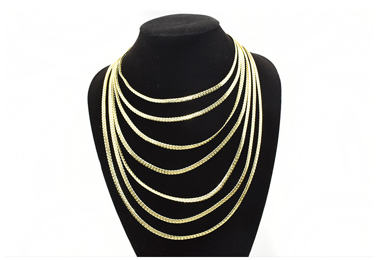 K Gold Electroplated Chain Necklace For Women Elegant Jewellery_voghion.com