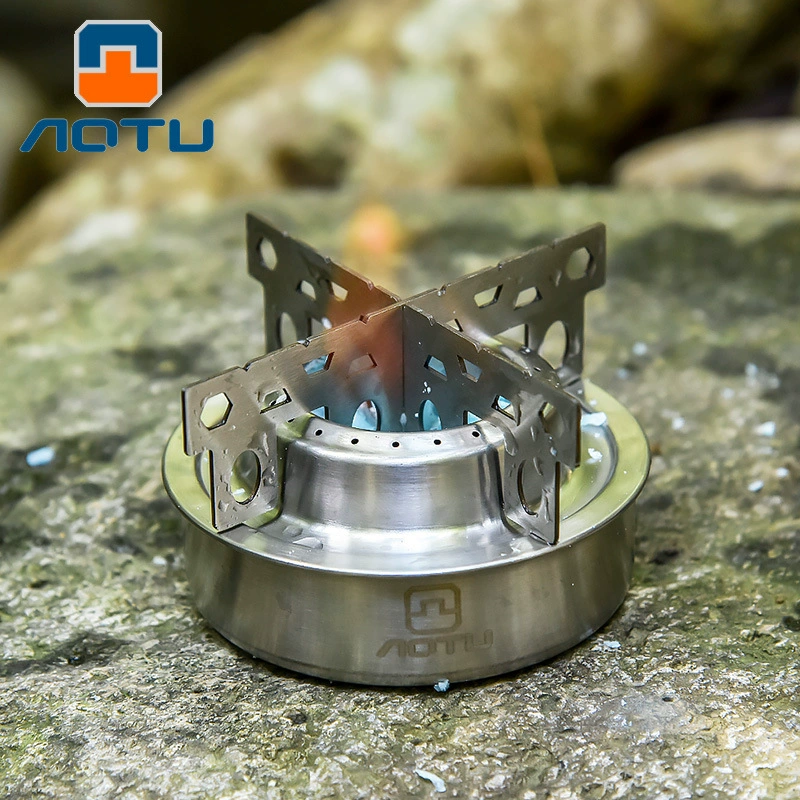 Вогнуто-выпуклая новая наружная портативная плита из нержавеющей стали спиртовая плита кемпинговый котел трансграничный Кемпинг AT6388