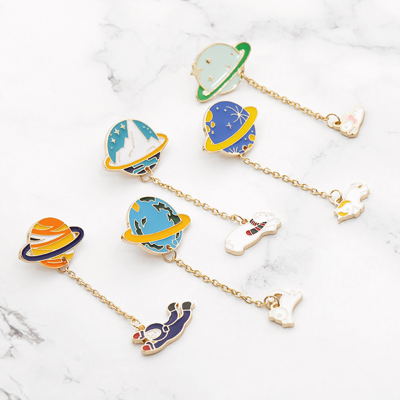 Fashion Cartoon Universe Starry Sky Series Brooch Set display picture 15