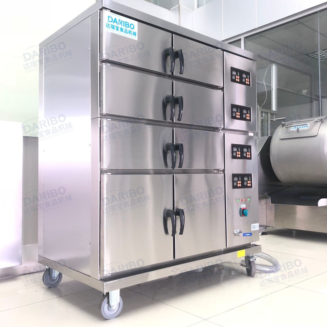 l翠花盅加热柜 电加热8门海鲜汤椰盅蒸汽箱 丽糊蒸菜智能蒸柜