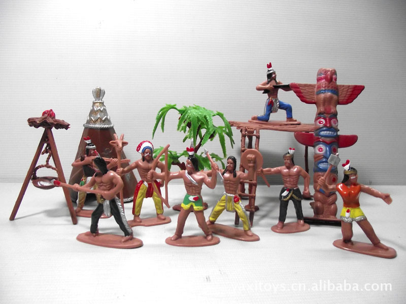 Indian model toy primitive tribe American original people's doll decoration sand table game sand tool figure Indian model toy primitive tribe American original people's doll decoration sand table game sand tool figure