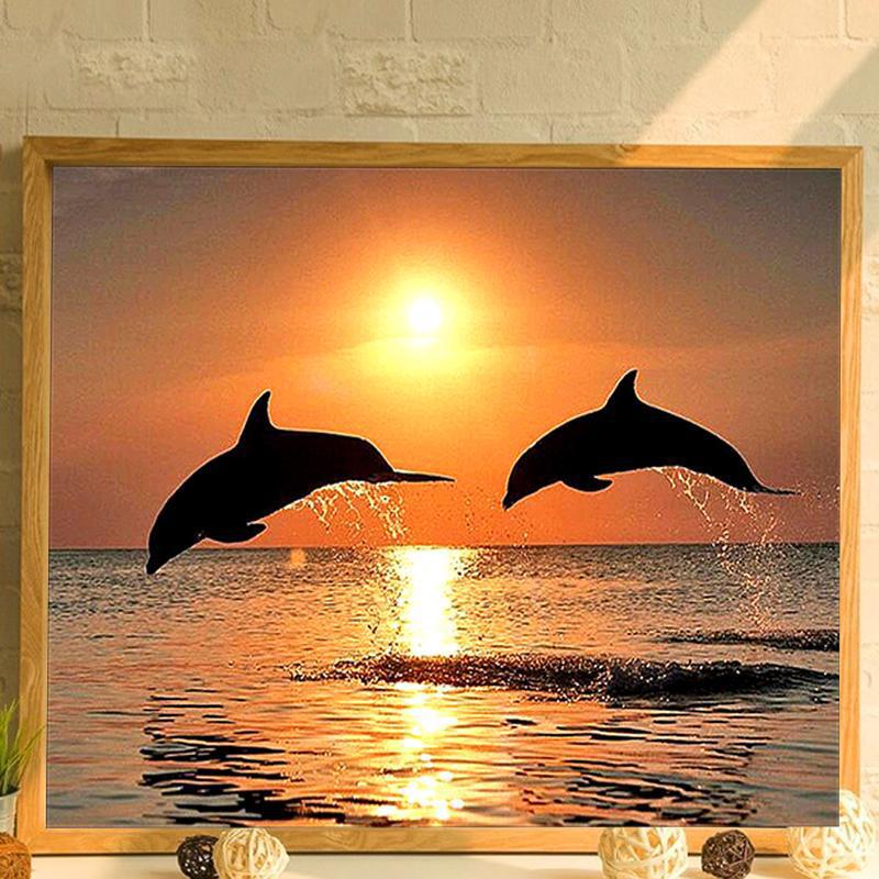 Dolphin Diamond Painting Example 1