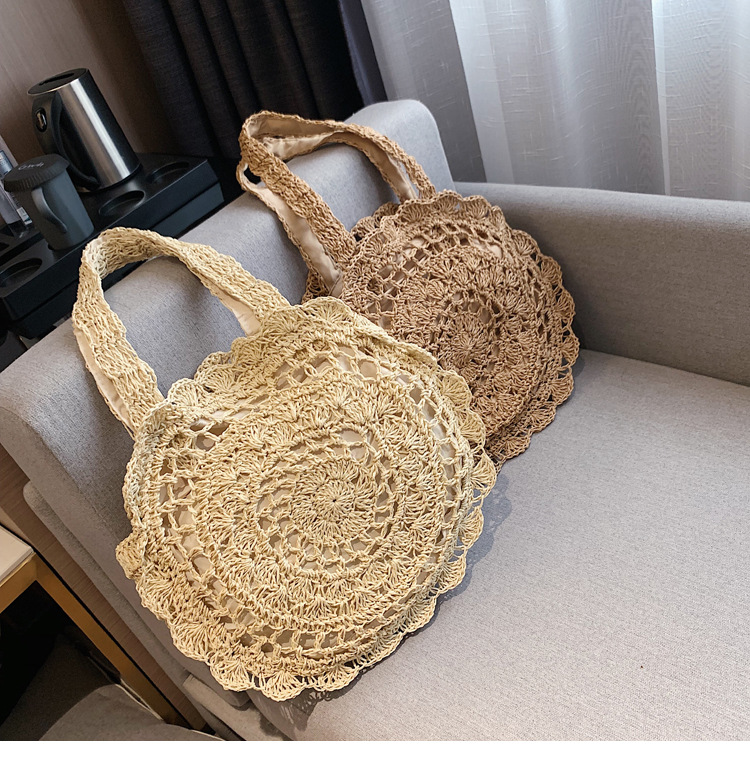 bohemia style largecapacity handwoven straw handbagspicture8