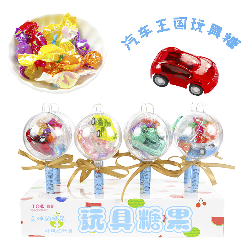 儿童玩具糖果趣味卡通汽车王国零食游乐园脱普厂家食品批发零售|ru