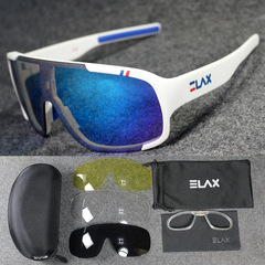 ELAX brand 2019 new fashion cycling glasses 4-lens set fully coated outdoor sports goggles