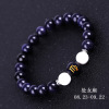 Zodiac signs, bracelet malachite, sapphire crystal with amethyst, accessory, internet celebrity