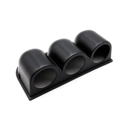Factory direct supply car 52mm three-hole instrument rack racing Universal black 3-hole horizontal row combination instrument seat (automobile instrument) - black